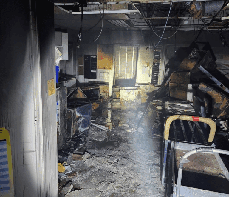 Arson fire at former IBM facility